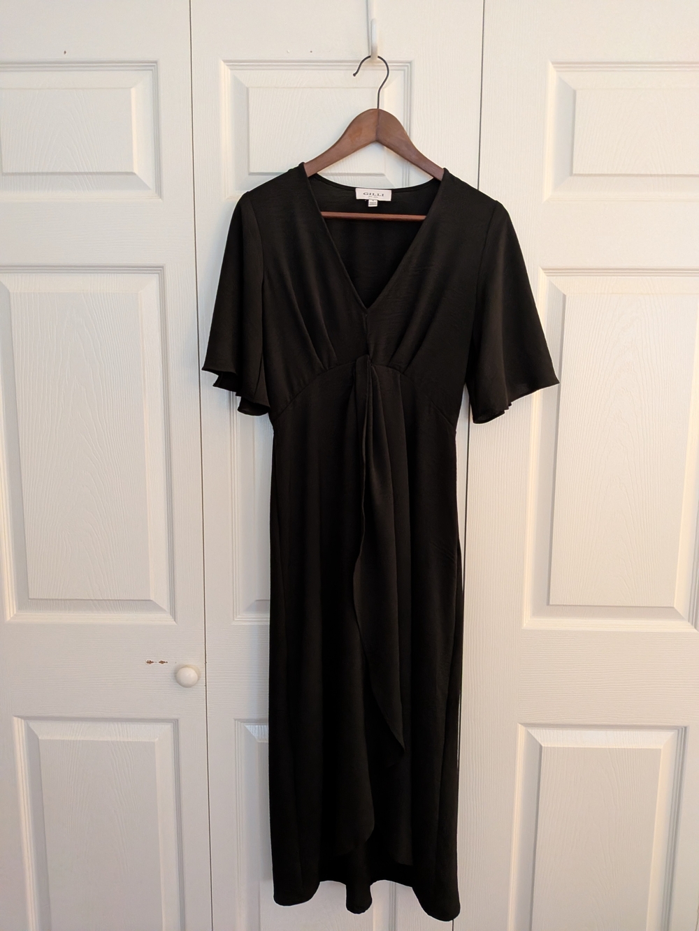 Maternity Faux Wrap Midi Dress